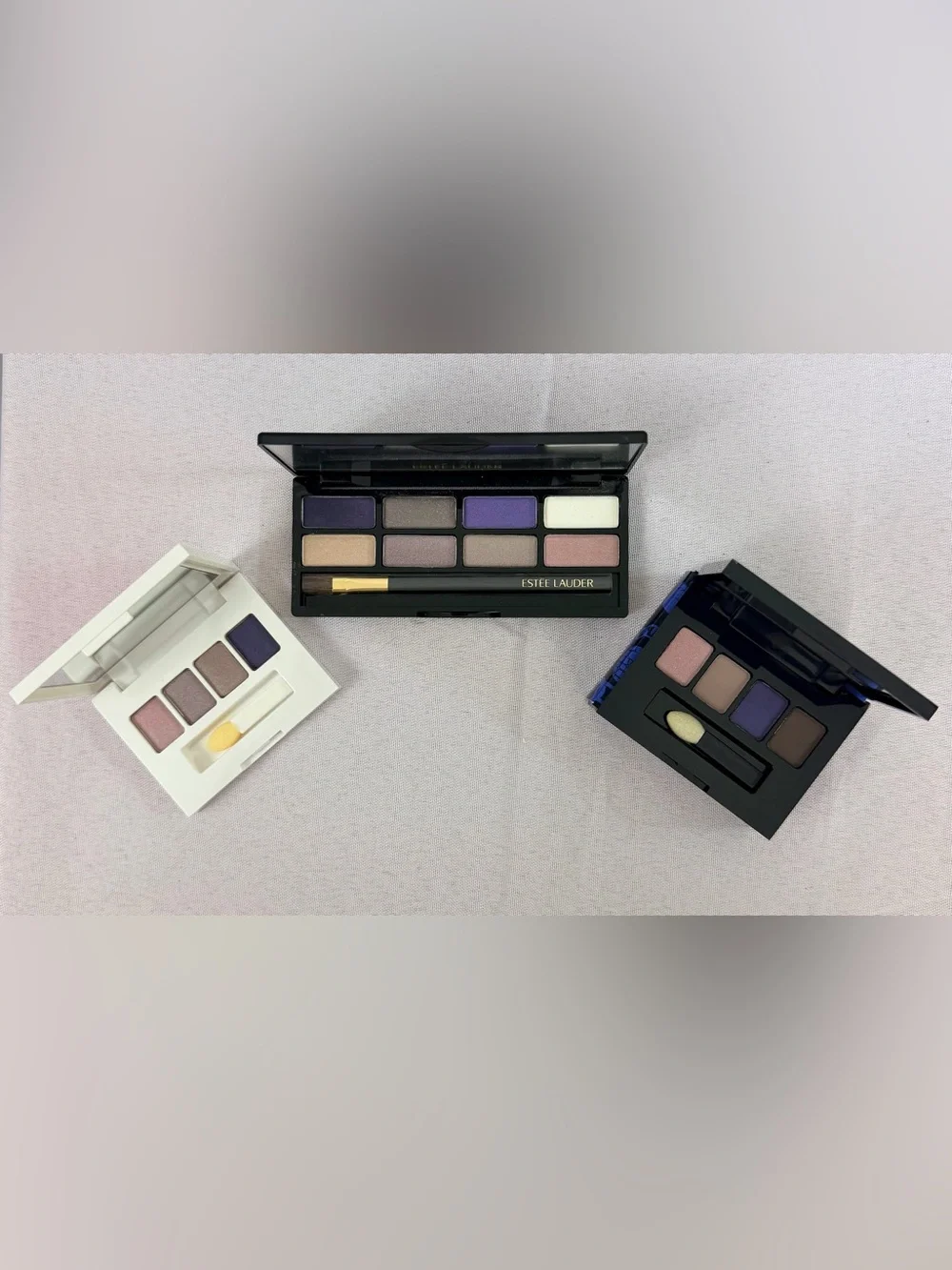 Estee Lauder Bundle of 3 Compact Eyeshadow Pallets with Mirrors (Neutral&Purples